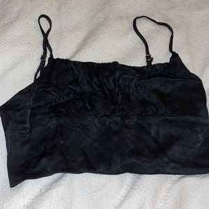 Zara black crop top